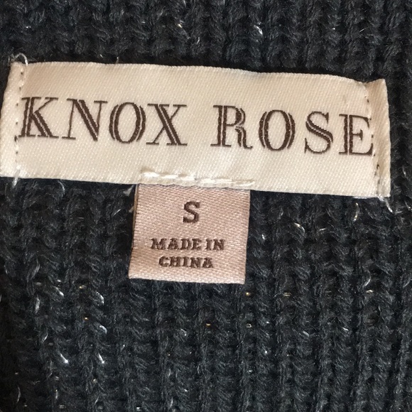 KNOX ROSE Boho Bohemian Festival Waterfall Cardigan Metallic Threads w/Fringe - Picture 15 of 16